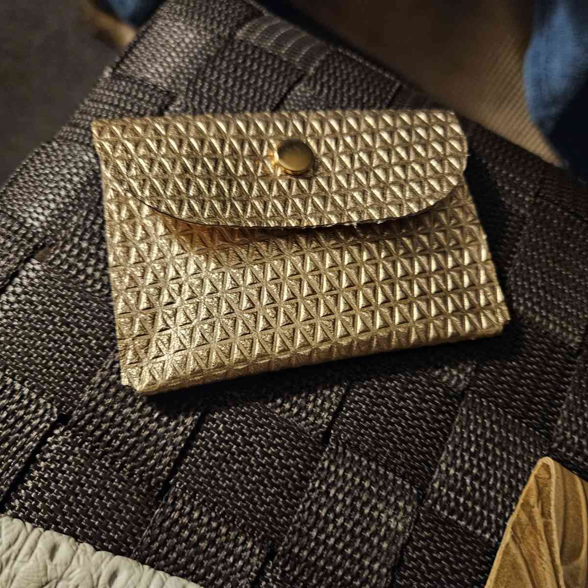 leather change purse  hand made