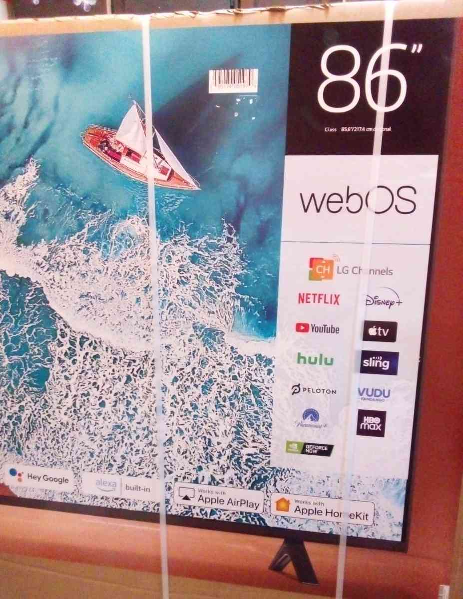 LG 86 SMART TV EXTRA THIN WITH AI AND BUILT IN ALEXA