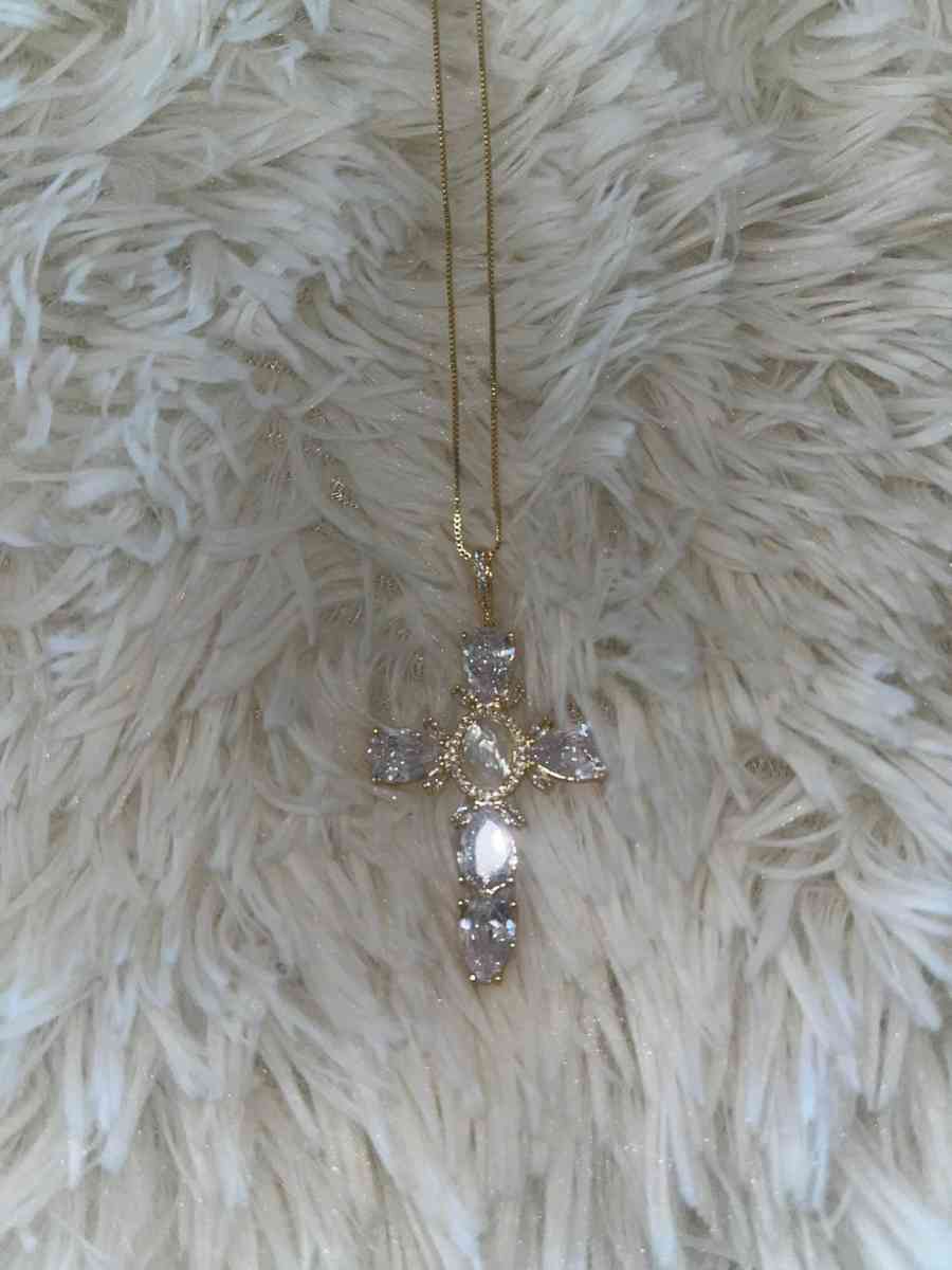 Virgin Mary gold plated necklace