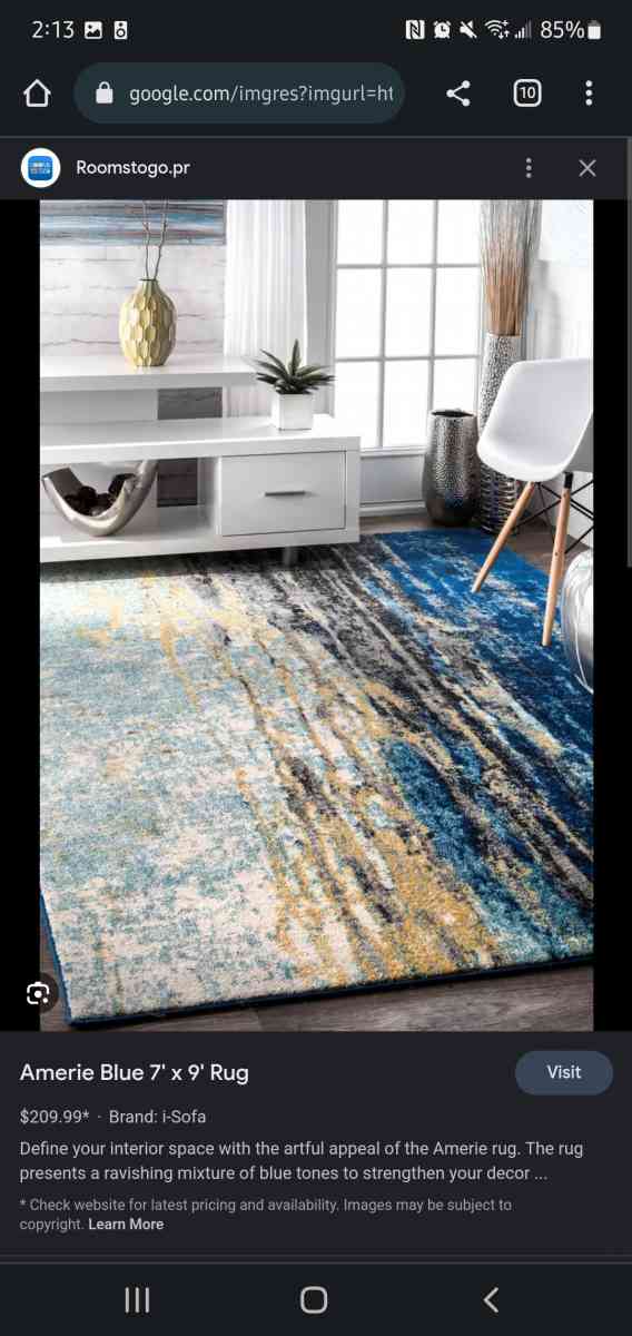 blue rug