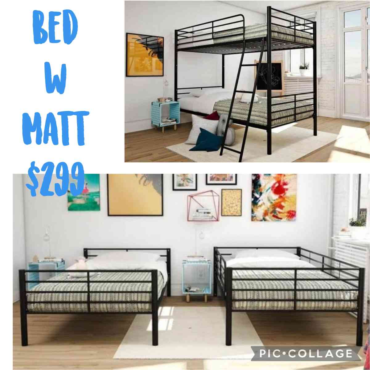 twin Bunkbed With Mattresses