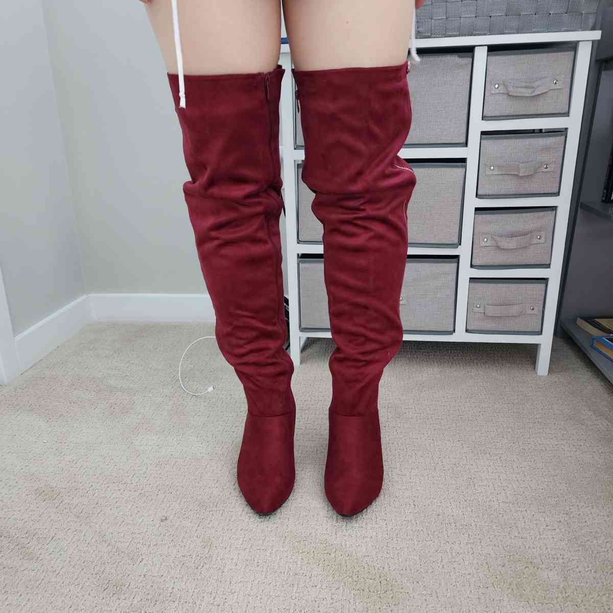 Womens Boots Burgundy