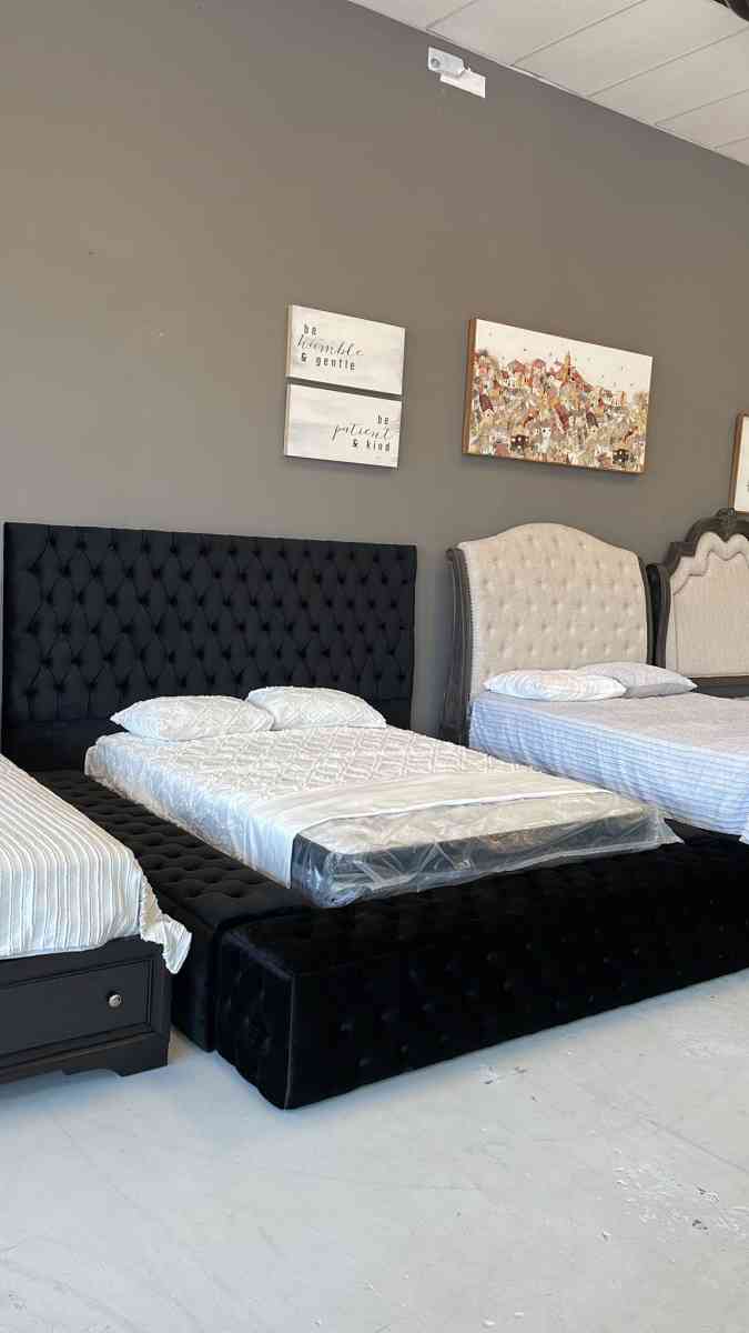 Paris Black Platform Bed Only Queen We have delivery