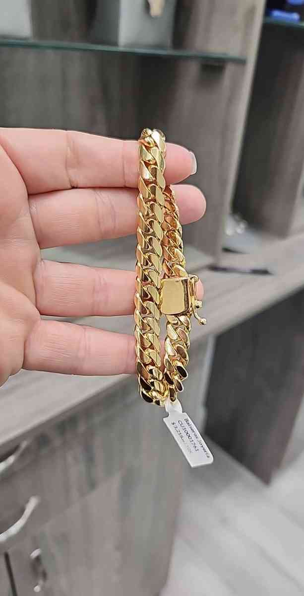 Manilla Cubana link solida 10k