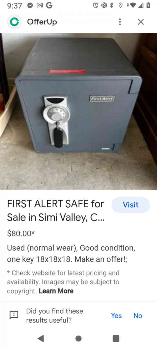 first alert safe