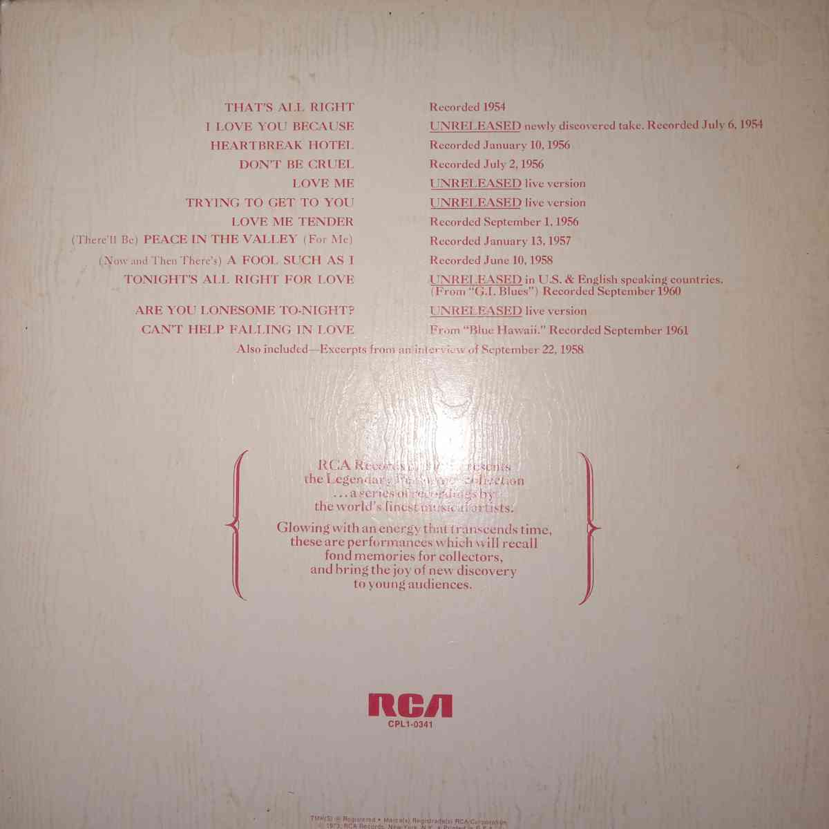 Elvis a legendary performer volume 1