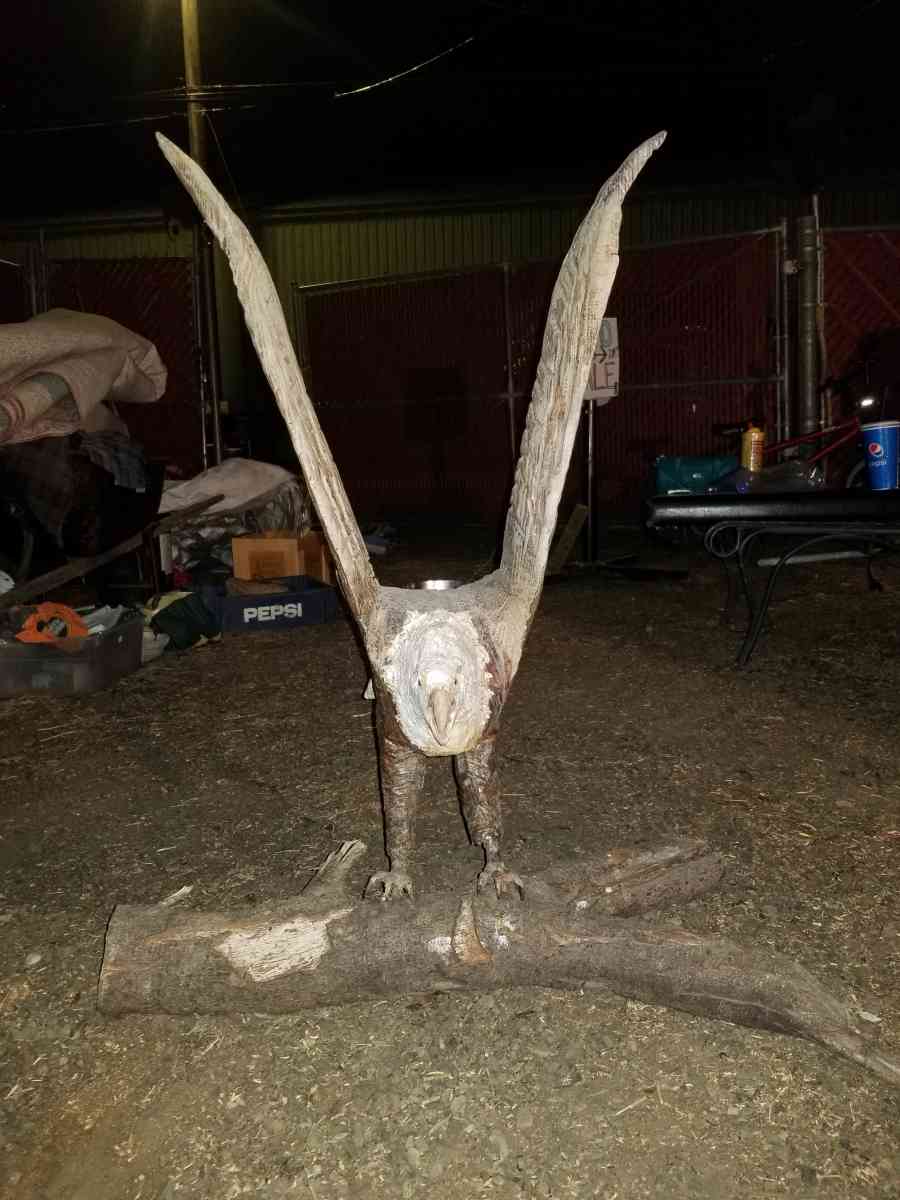 handmade wooden eagle