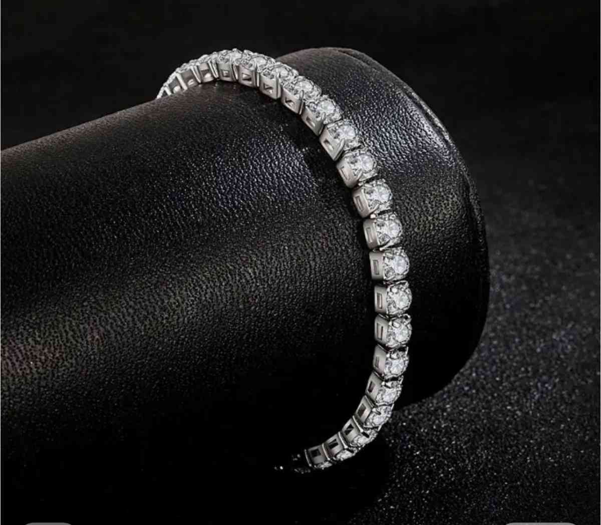 Real Moissanite Bracelet for Women S925 Sterling Silver 5mm