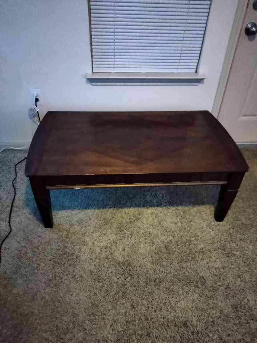 wood coffee table