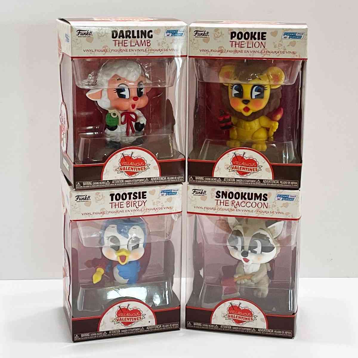 4pc Set Paka Paka Villainous Valentines Funko Pops NIB
