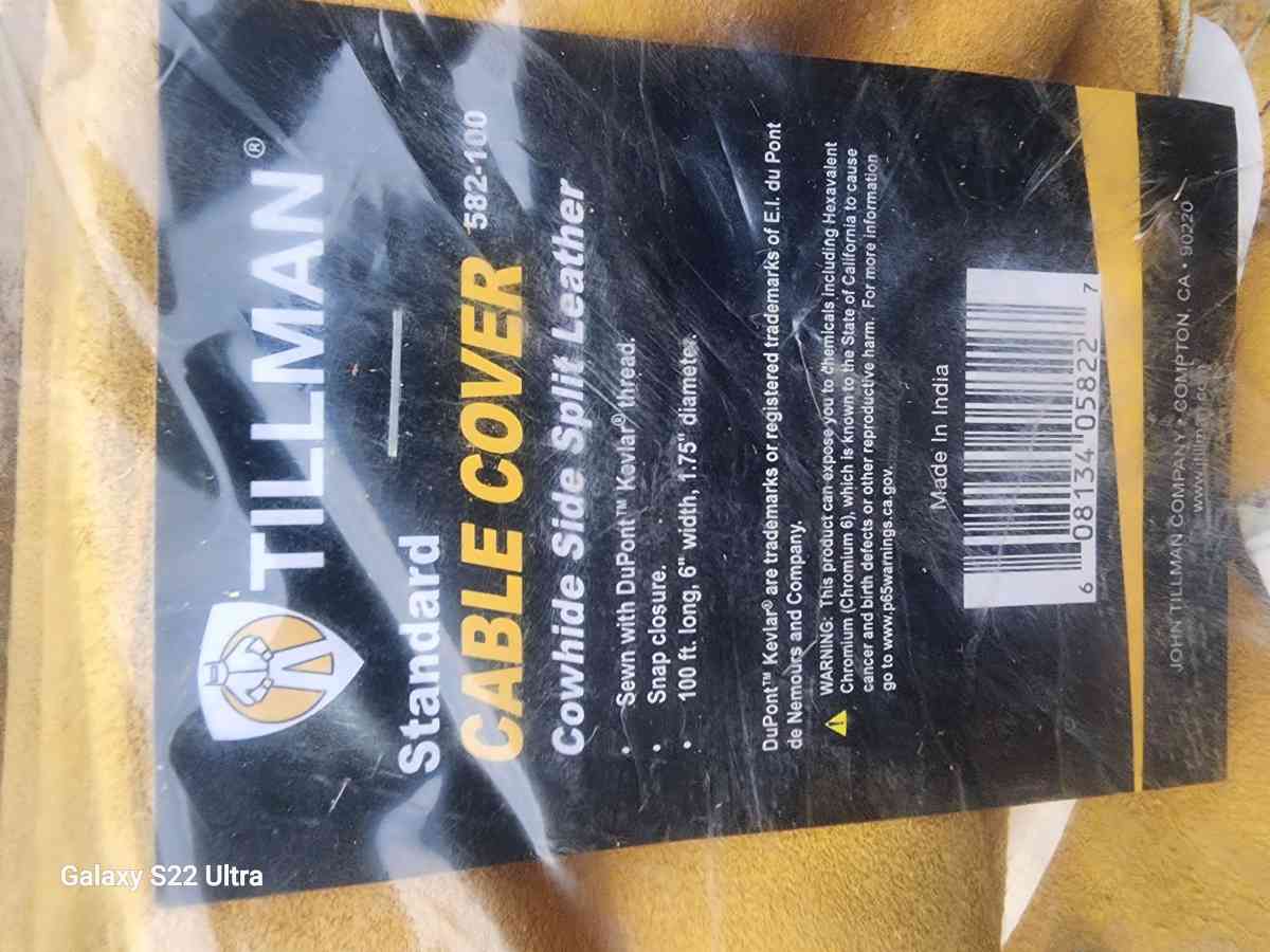 Tillman 100ft split leather cable cover