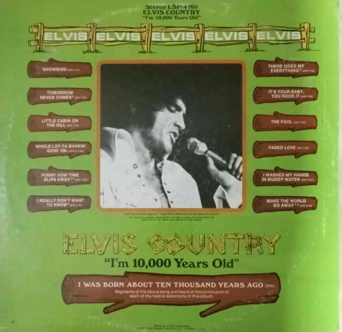 Im Ten thousand years old elvis country vinyl record