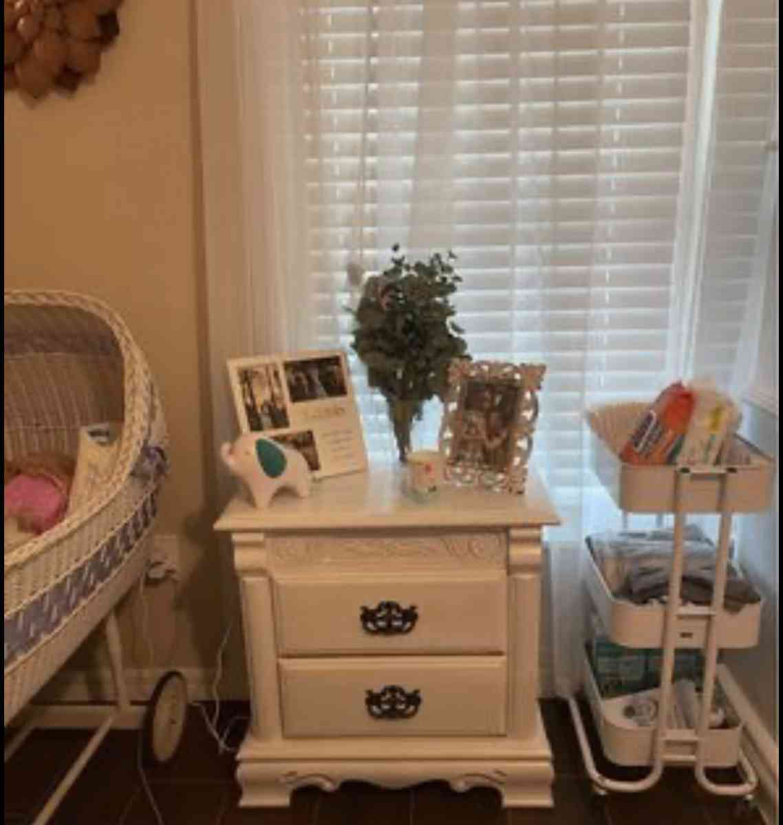 wood bedroom set 2 night stands Long Dresser and Tall Dresser with Headboard