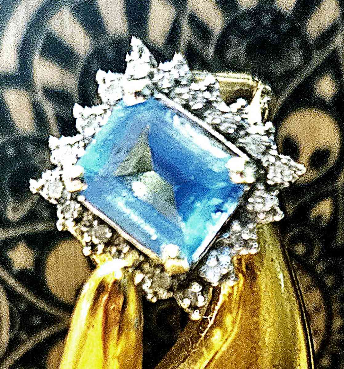 blue topaz 10k gold ring