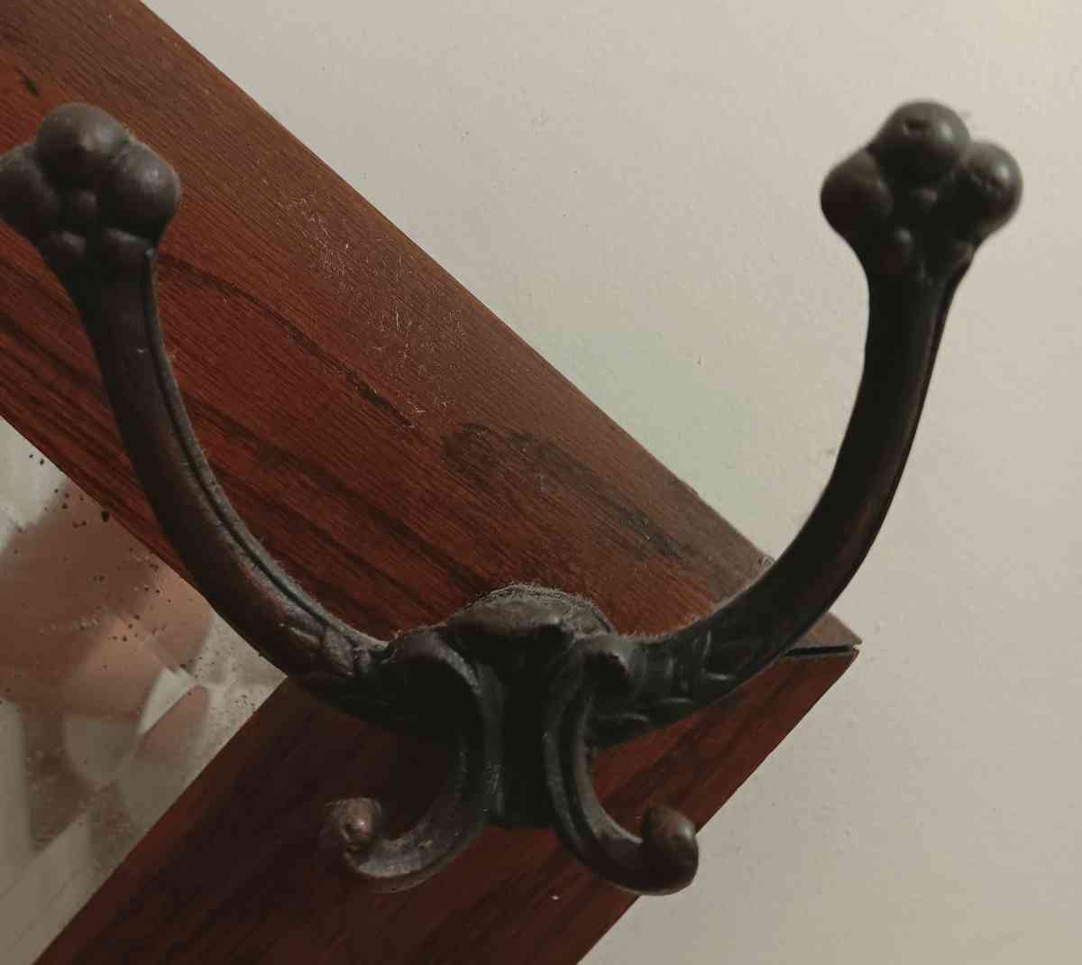 beautiful vintage hand crafted dark wood mirror