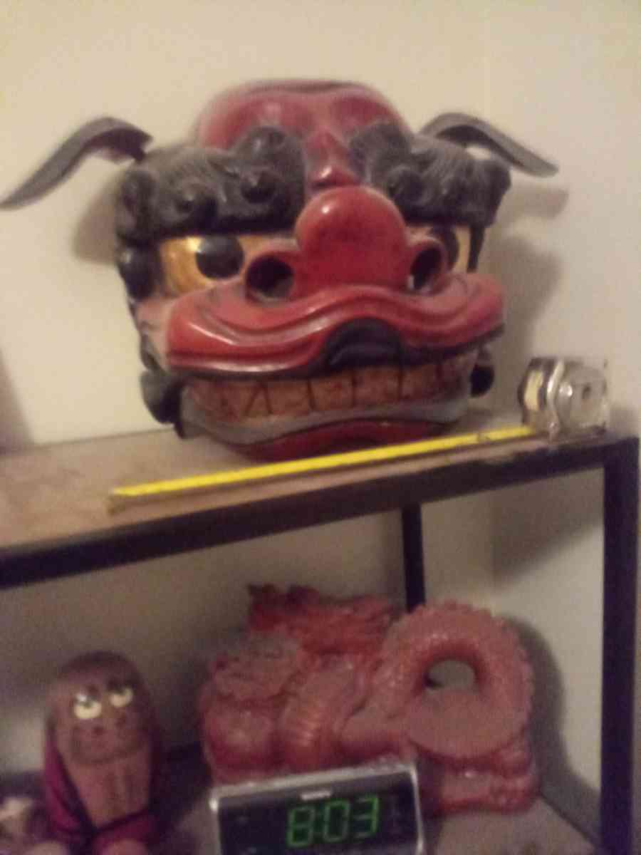 shishi matsuri mask from Japan prewar