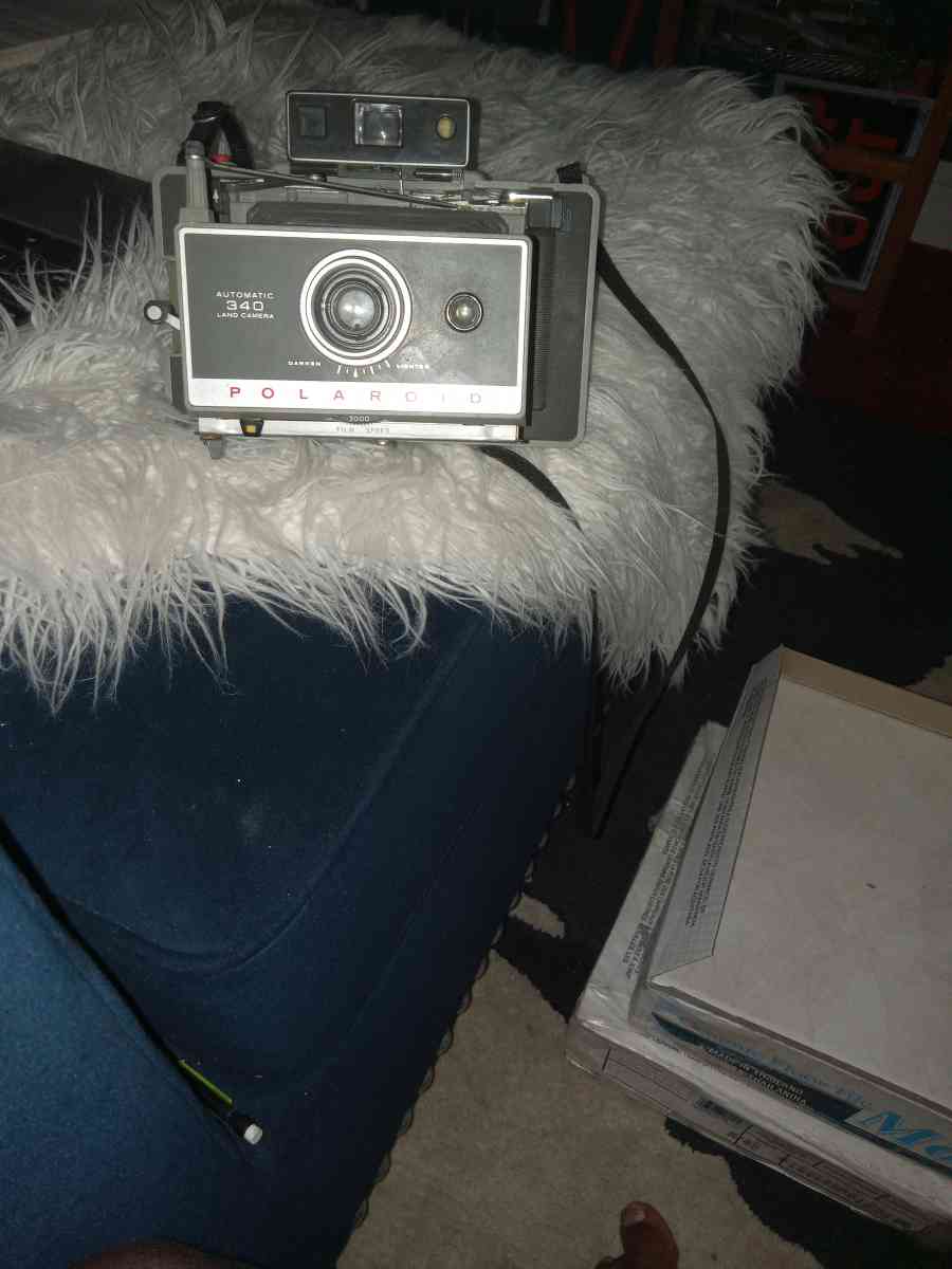 a vintage Polaroid camera