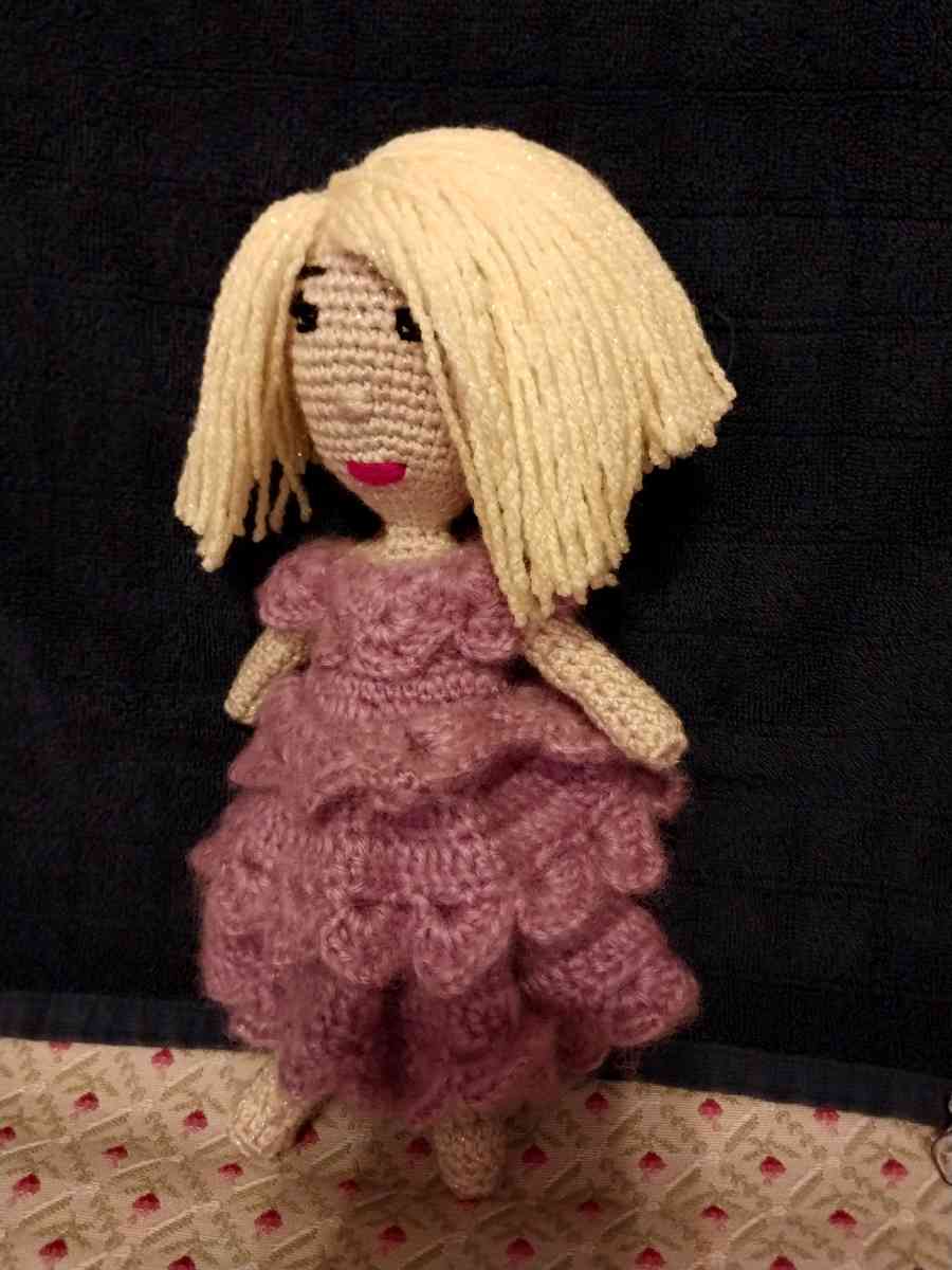 handmade knitted doll