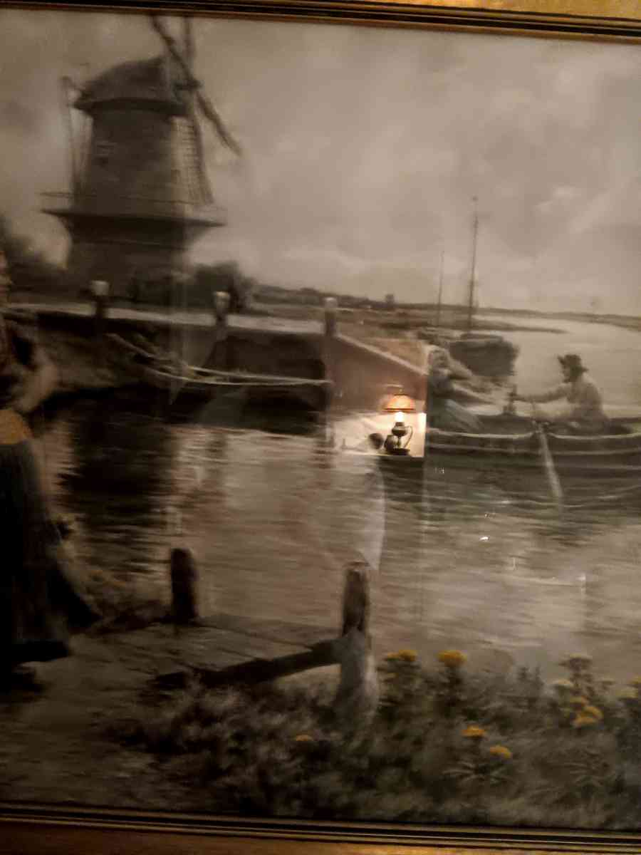 antique beautiful 1930s painting