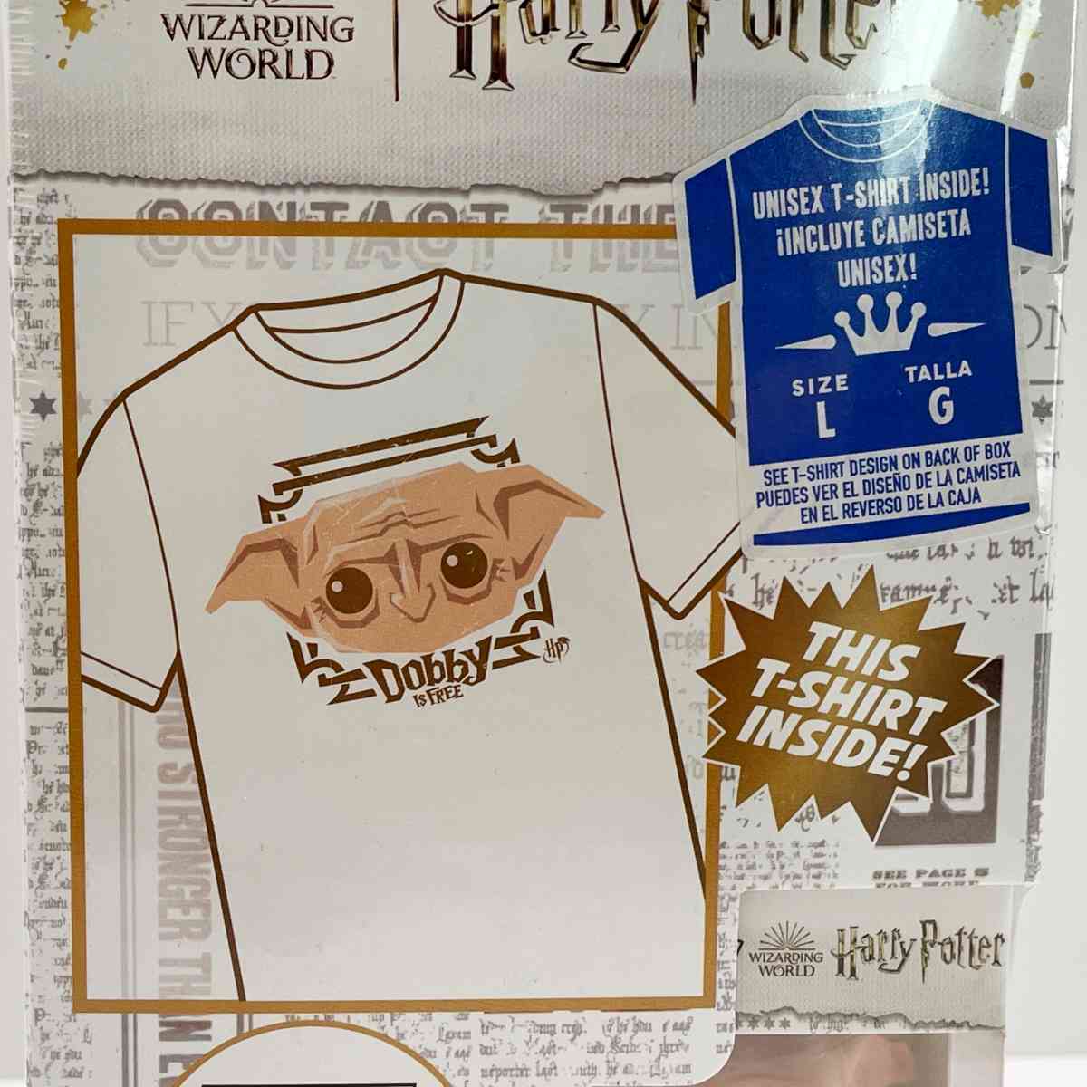 Dobby Is Free House Elf TShirt Kids Large NIB