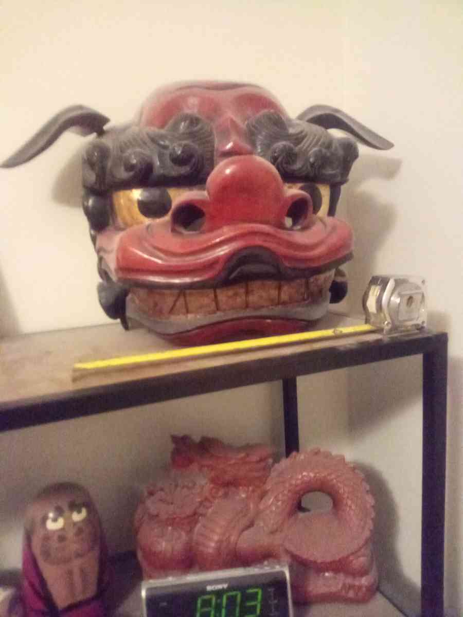 shishi matsuri mask from Japan prewar