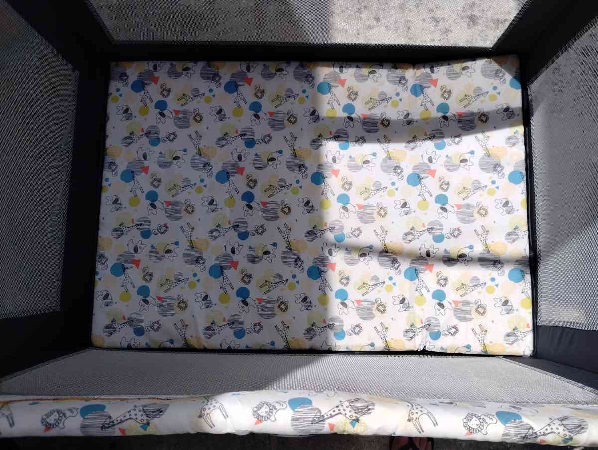 playpen and highchair