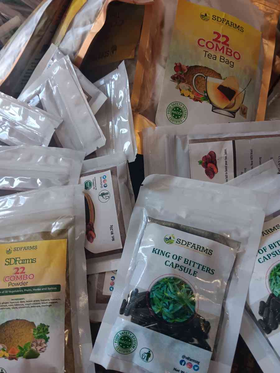 sustainable farm powders and tea bags