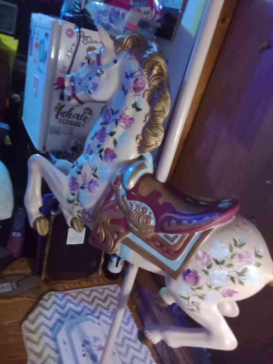 beautiful antique hand painted horse