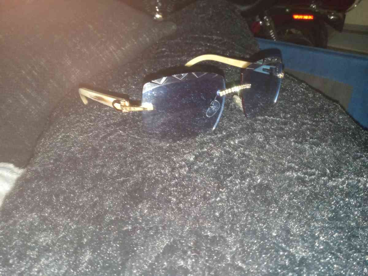 Cartier blue lenses diamond cut ct0031rs