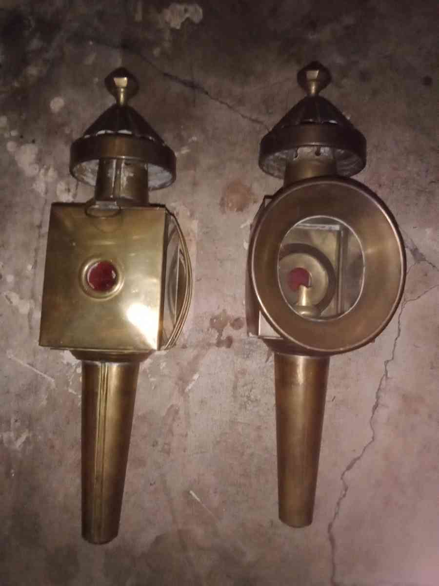 19th century coach lamps