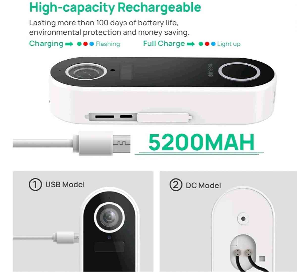 Winess smart wifi video doorbel