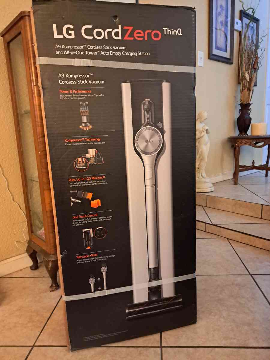 LG cord zero all in one stick vacuum with power mop