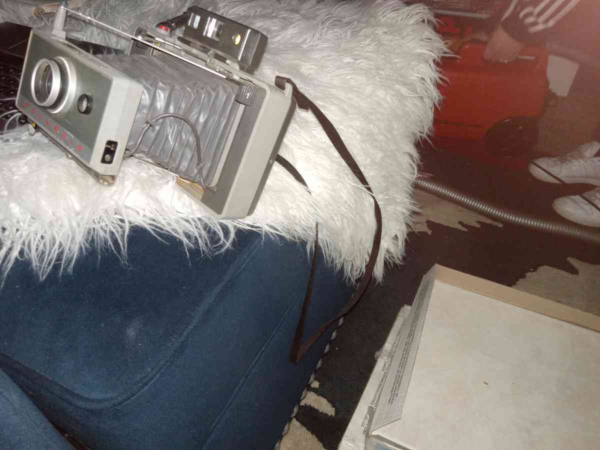 a vintage Polaroid camera