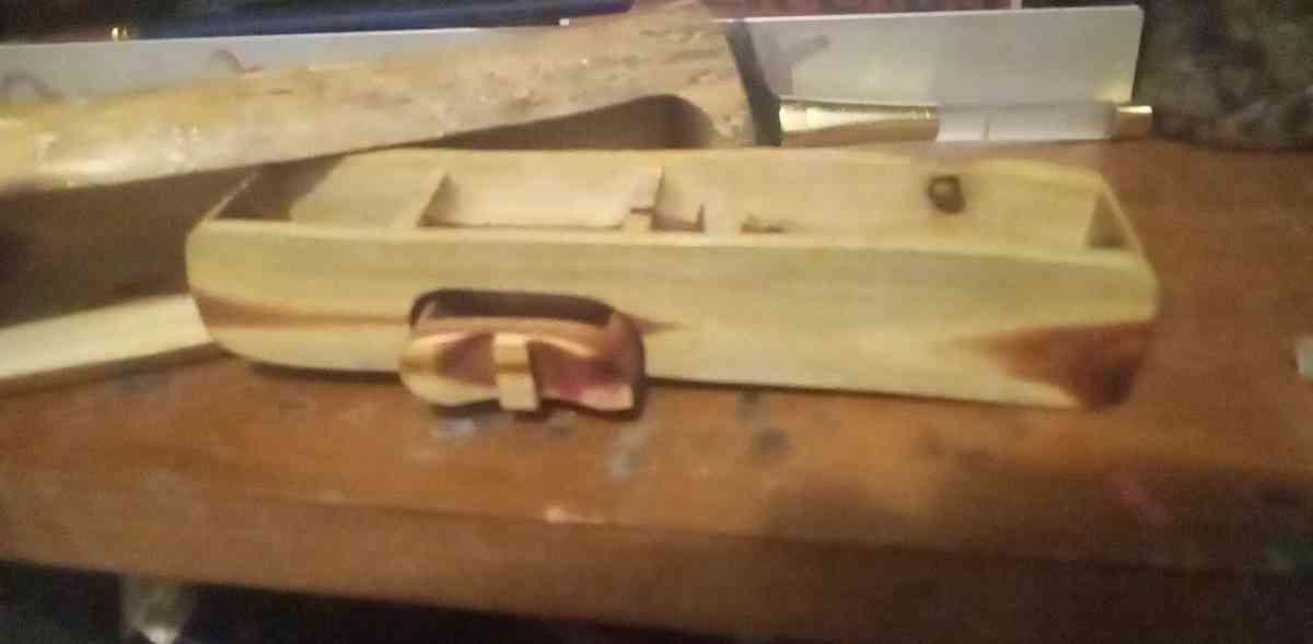hand made cedar jewelery box with secret stash behind drawer