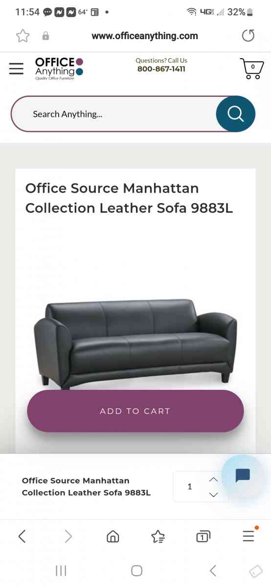 Black Leather Sofa