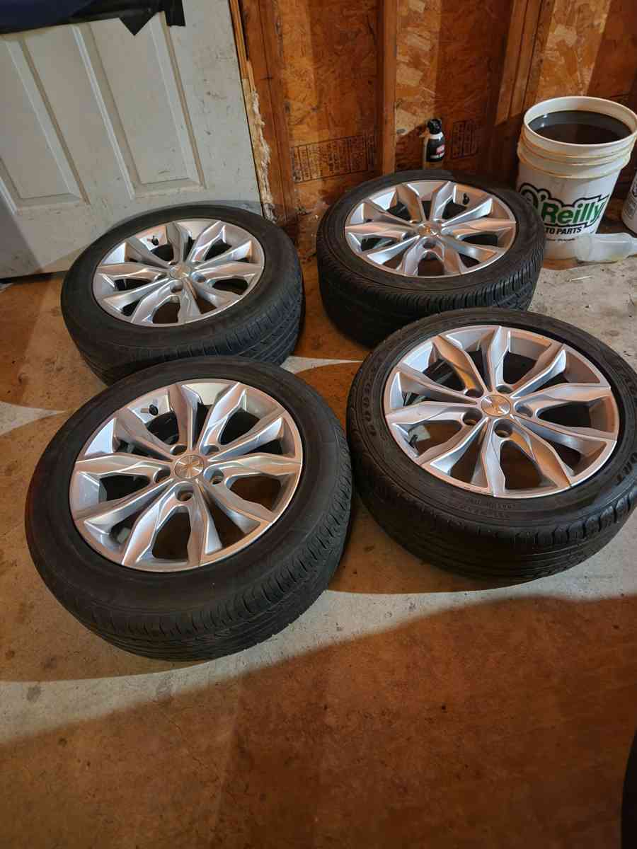 A set of 4 17 inch rims and tires