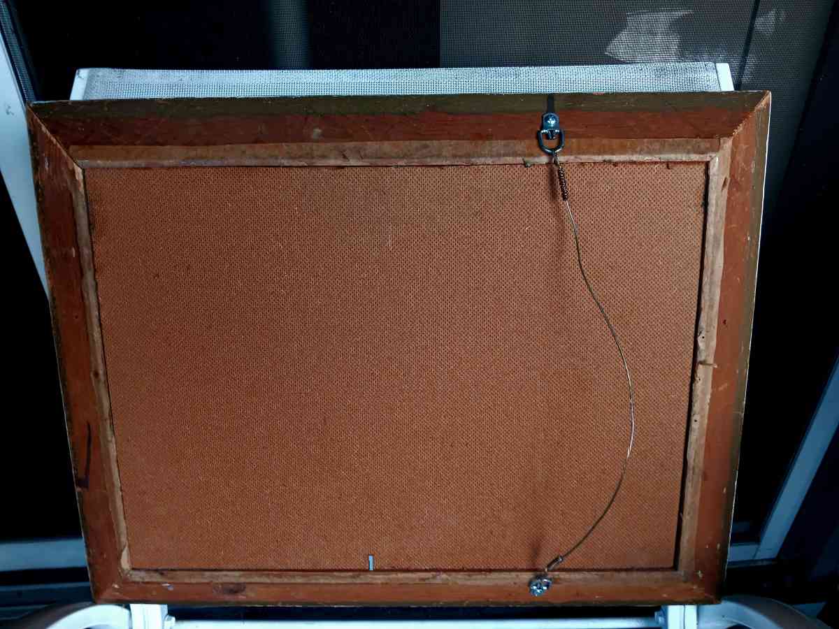 vintage original oil acrylic beautiful paintin with original