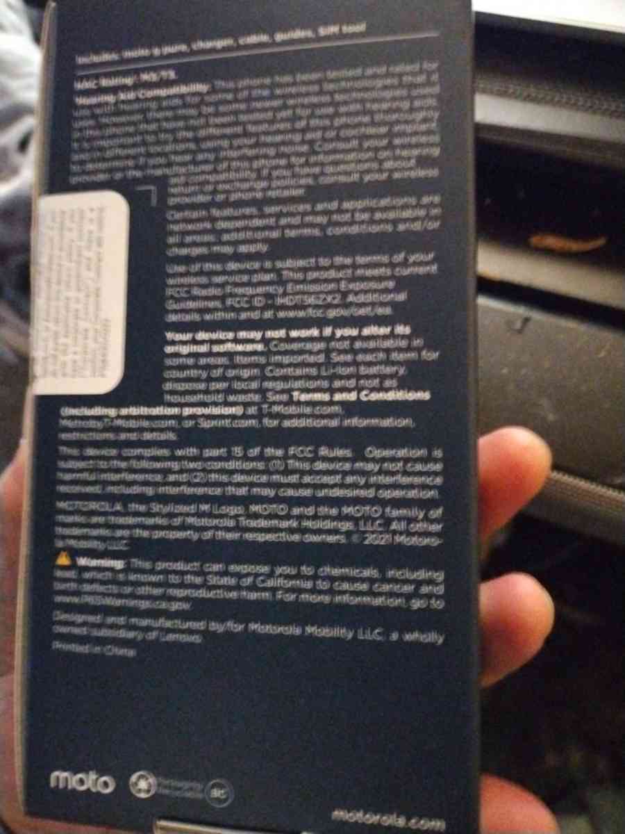 NEW IN BOX MOTO PURE G LTE  TMOBILE