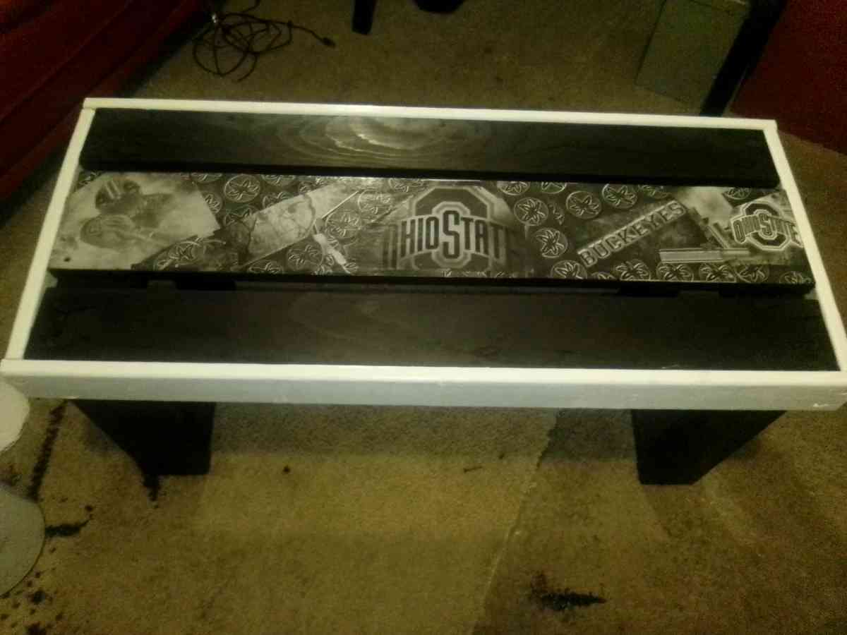 wooden Ohio State bench hand made