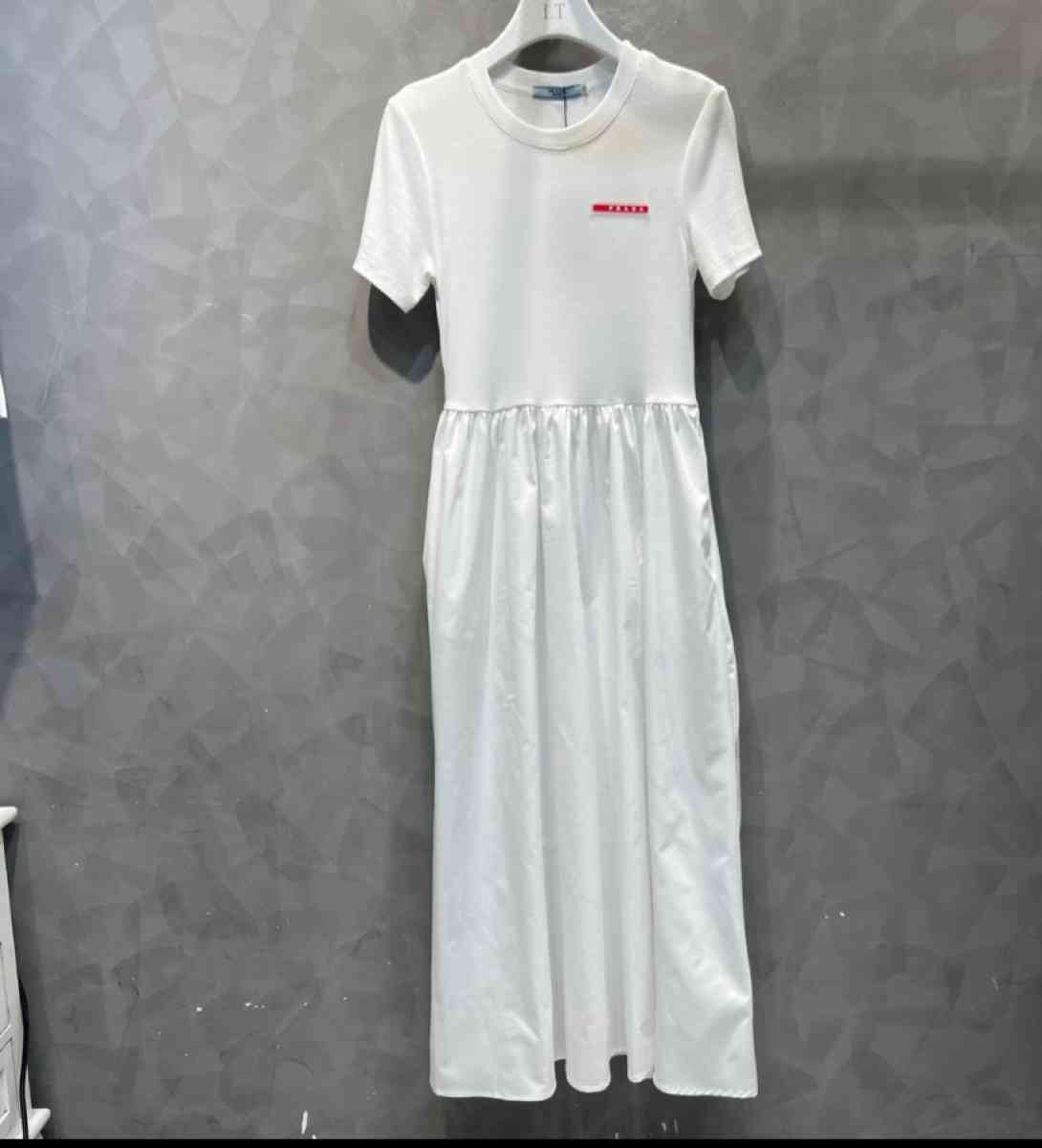 white Prada dress