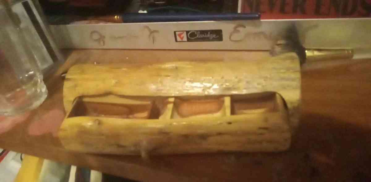 hand made cedar jewelery box with secret stash behind drawer