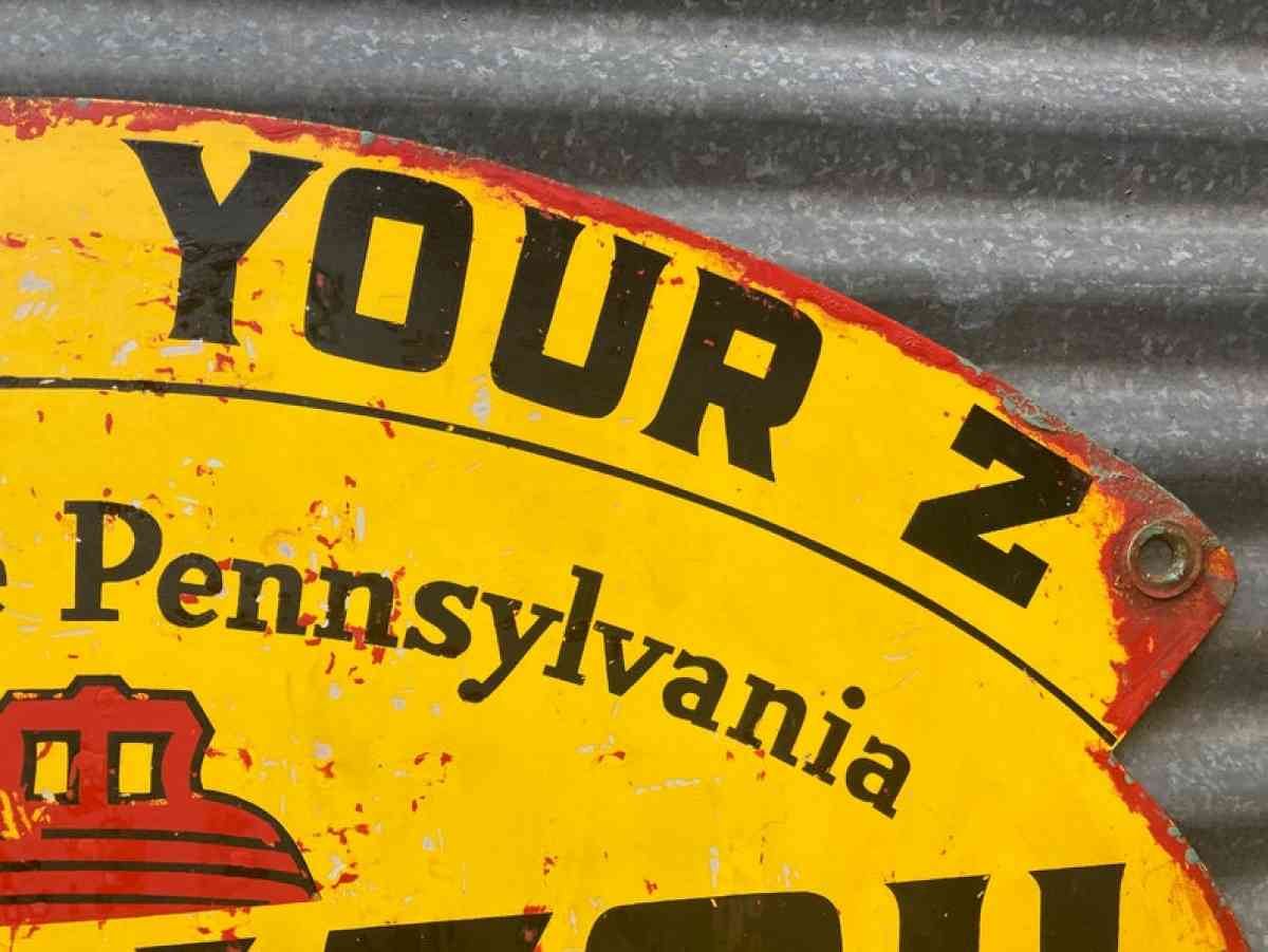 very collectable vintage Pennzoil sign