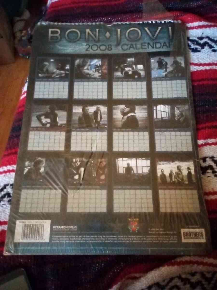 bon Jovi calander collectable