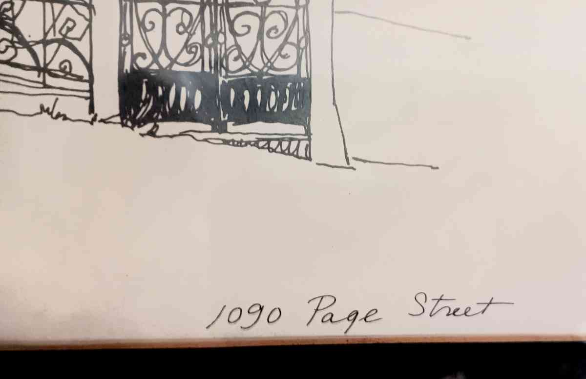 architectrial original sketch signed and professionally feam