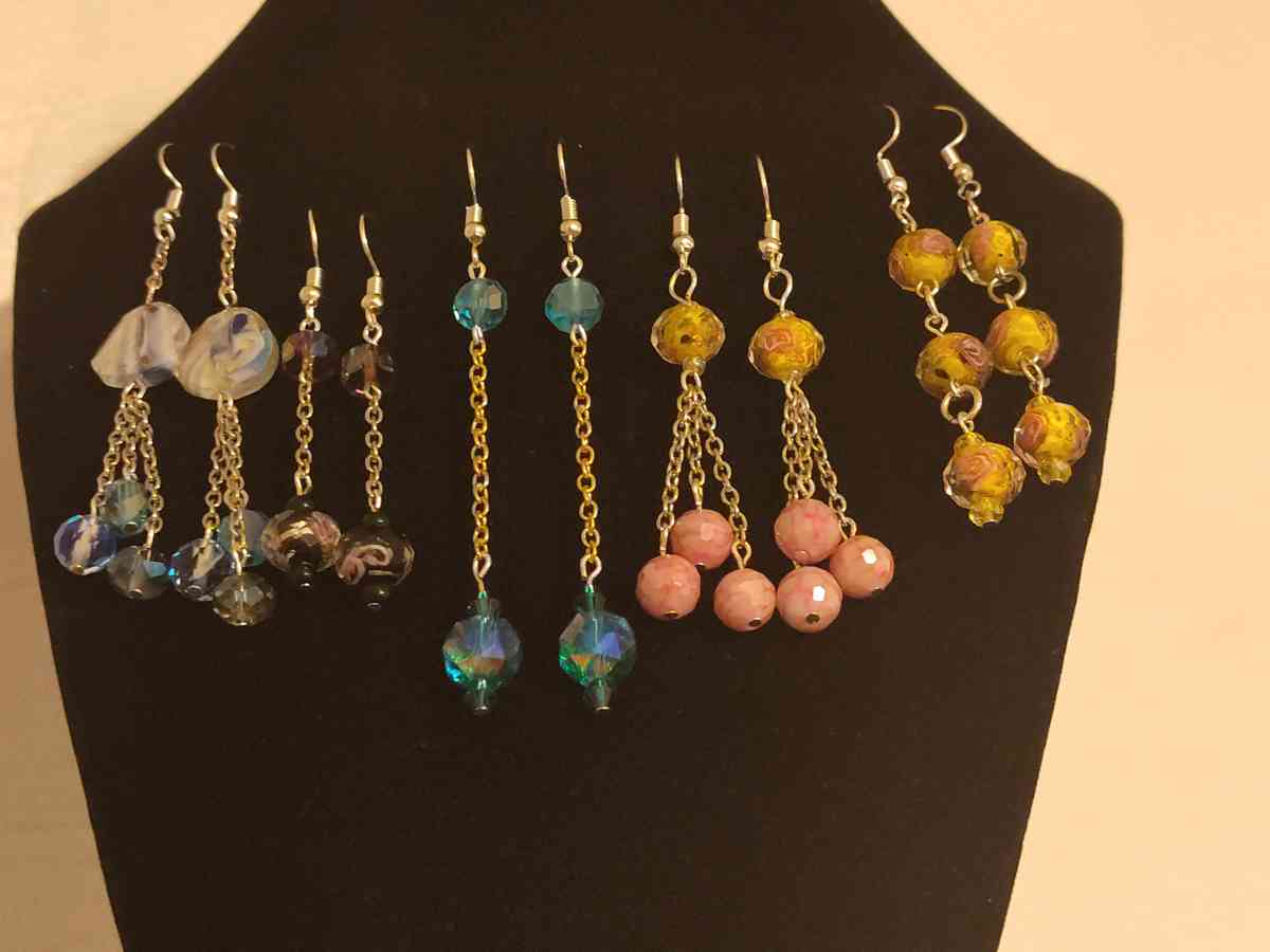 hand made glass bead earrings