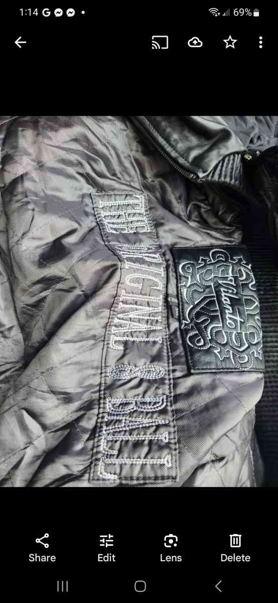 8 ball leather jacket n 8 ball shirt n pants