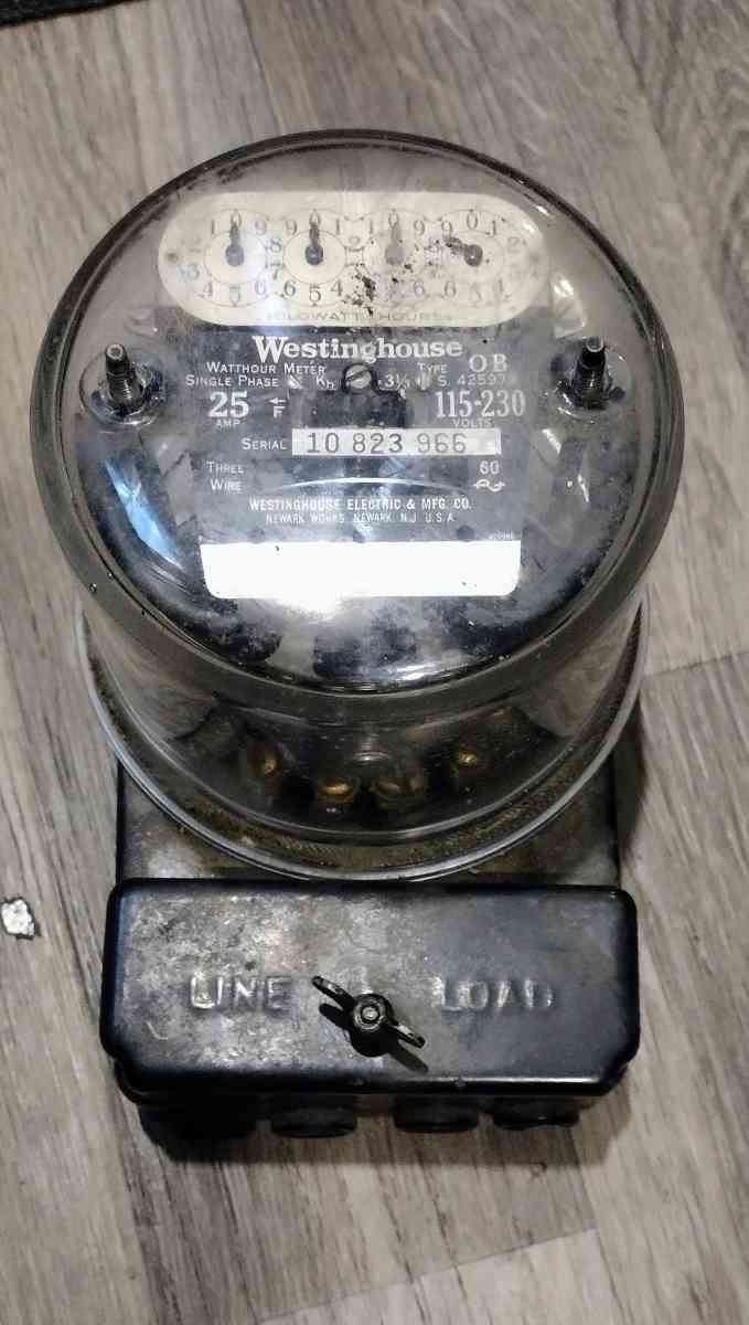 Westinghouse 25 amp meter