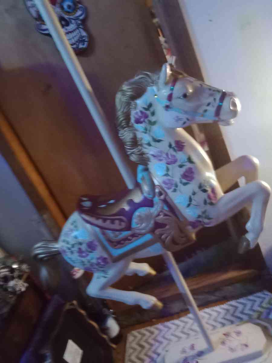 beautiful antique hand painted horse