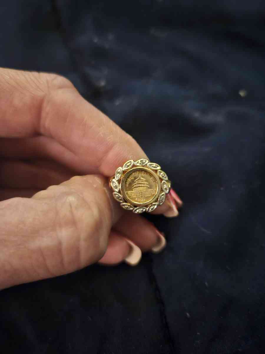 10k gold panda ring