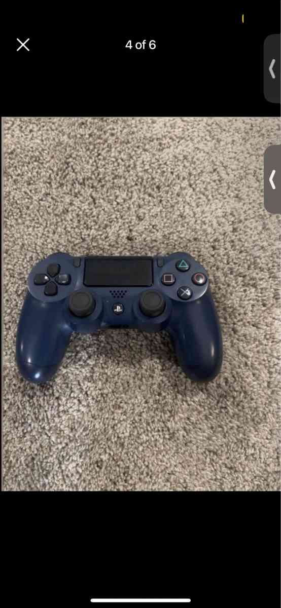 PlayStation 4 Slim 500 GB with blue controller and 5 games
